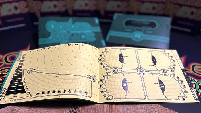 Log book open on star system page